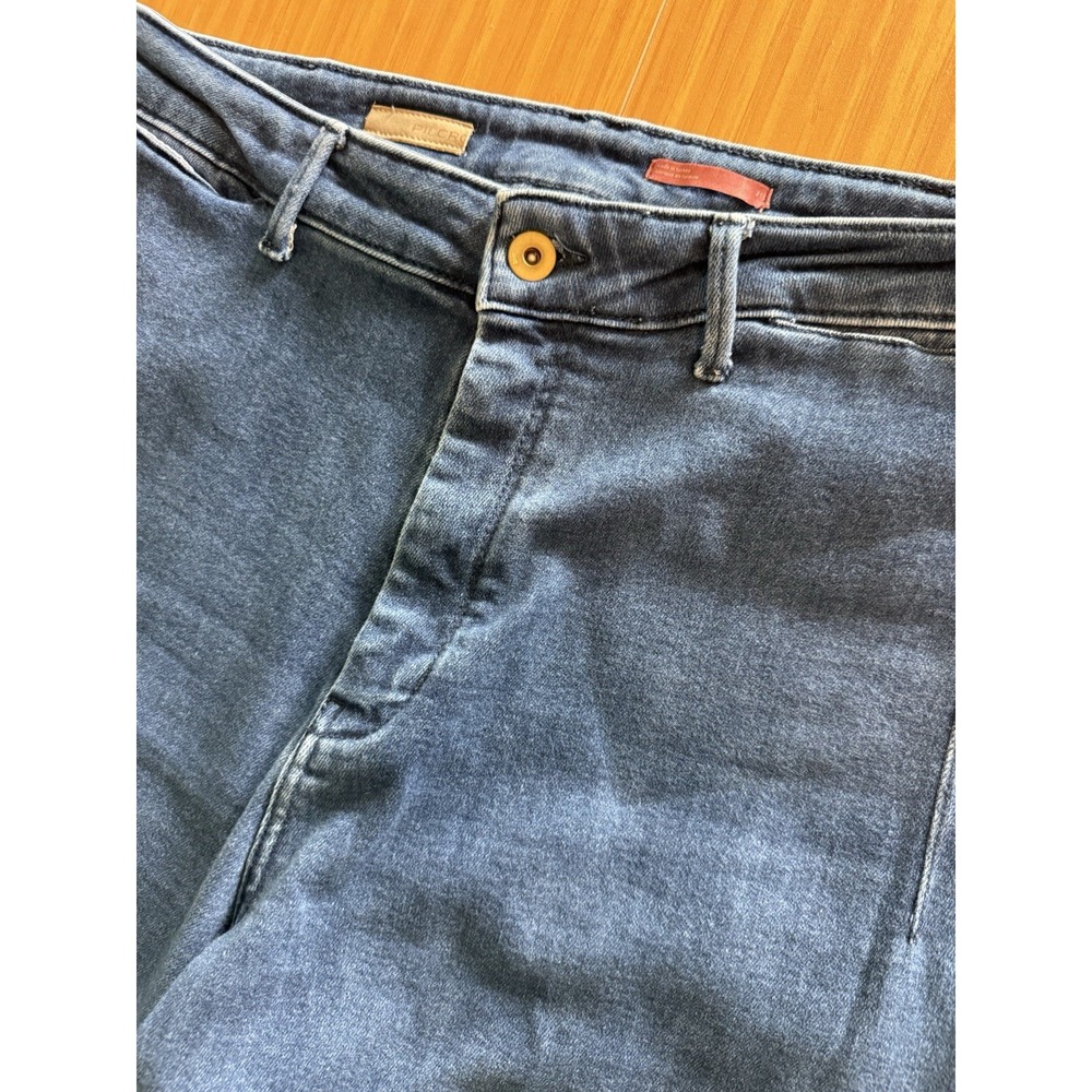 Anthropologie Pilcro The Skipper Jeans Womens 31 Dark Blue High Rise Wide Leg - Picture 6 of 13